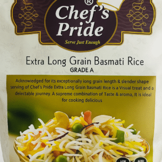Chef's Pride Extra Long Grain Basmati Rice - Grade A (Aged, Aromatic, 8.0mm Length)